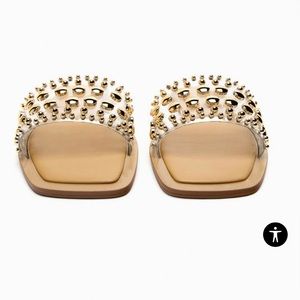 Vinyl Studded Sandals